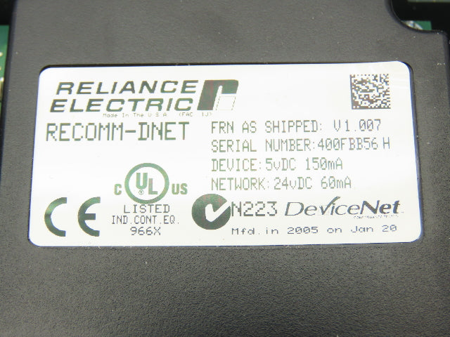 Reliance Electric 6SP401-1P1BTNN Variable Speed VFD AC Drive 0.5Hp 480V 3PH