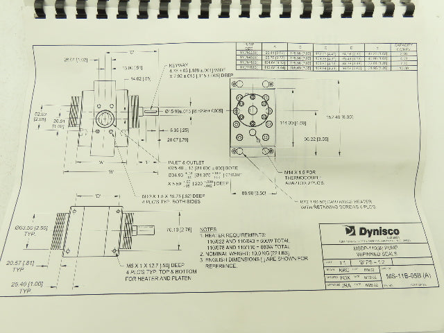 Dynisco MSDP-110 Extrusion Melt Gear Pump w/Heater Polymer Melt MS-11B-02D-110
