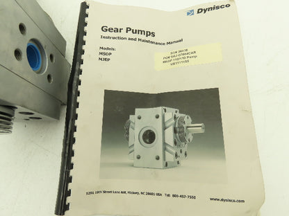Dynisco MSDP-110 Extrusion Melt Gear Pump w/Heater Polymer Melt MS-11B-02D-110