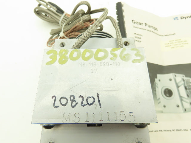 Dynisco MSDP-110 Extrusion Melt Gear Pump w/Heater Polymer Melt MS-11B-02D-110
