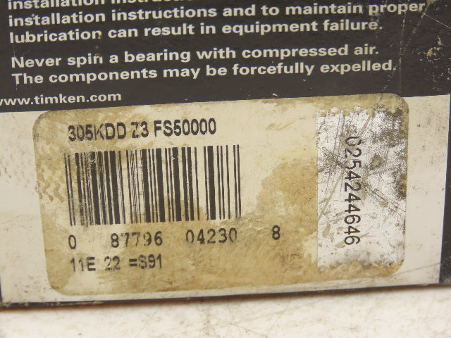 Timken 305KDD Deep Groove Ball Bearing 25MM ID x 62MM OD x 17MM Width Lot of 5