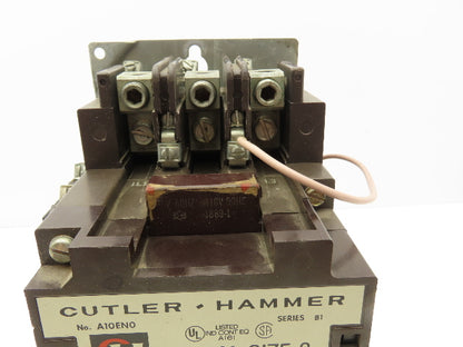 Cutler Hammer A10EN0 Size 3 Motor Starter Contactor 50Hp 90A 600V 3PH 120V Coil