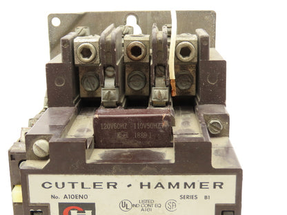 Cutler Hammer A10EN0 Motor Starter Size 3 Contactor 50Hp 90A 600V 3PH 120V Coil
