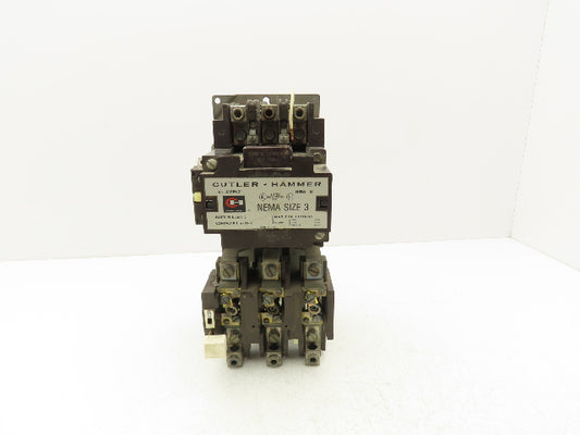 Cutler Hammer A10EN0 Motor Starter Size 3 Contactor 50Hp 90A 600V 3PH 120V Coil