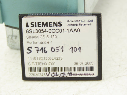 Siemens 6SL3040-0MA00-0AA1 Sinamics Control Unit CU320 24VDC Outputs