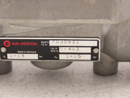 IMI Herion 7032631 Indirect Solenoid Actuated Poppet Valve 3/4" FNPT 24VDC