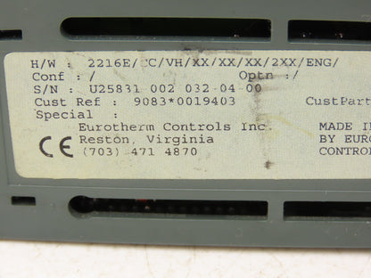 Eurotherm 2216E PLC Temperature Controller Module 2216E/CC/VH