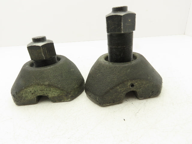 Cast Iron Machine Screw Leveling Feet M45x1.5 Thread 3.75"-5.5"H  Lot of 2