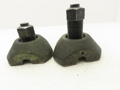 Cast Iron Machine Screw Leveling Feet M45x1.5 Thread 3.75"-5.5"H  Lot of 2