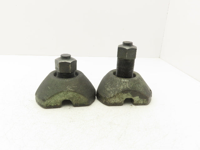 Cast Iron Machine Screw Leveling Feet M45x1.5 Thread 3.75"-5.5"H  Lot of 2