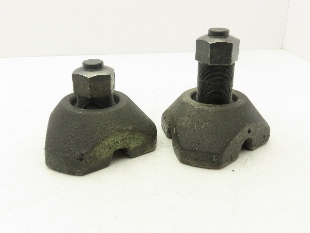 Cast Iron Machine Screw Leveling Feet M45x1.5 Thread 3.75"-5.5"H  Lot of 2