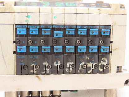 Festo CPV14-VI 8-Station Valve Manifold 24VDC 161362 w/Interface CPV14-GE-DI02-8