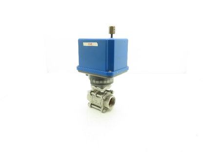 Burkett PSR25 Electric Actuator Control Valve 1-1/2" FNPT Stainless 24VDC