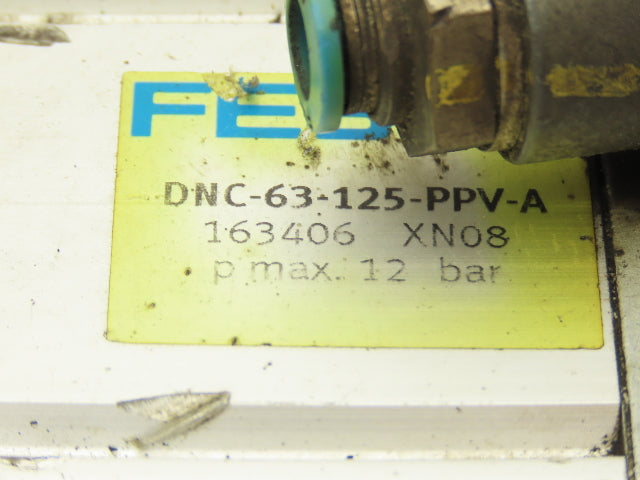 Festo DNC-63-125-PPV-A Pneumatic Air Cylinder 63mm Bore 125mm Stroke  Lot of 2