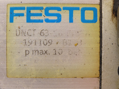Festo DNCT-63-10-PPV-A Pneumatic Tandem Air Cylinder 63mm Bore 10mm Stroke