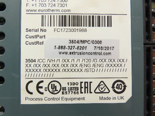 Eurotherm 	3504 Advanced Precision Temperature Controller and Programmer