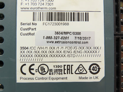 Eurotherm 	3504 Advanced Precision Temperature Controller and Programmer