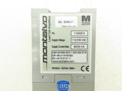 Montalvo 11000810 M3200 Load Cell Amplifier Signal Conditioner 115/230V 80/50mA