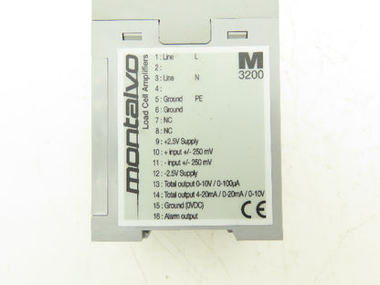 Montalvo 11000810 M3200 Load Cell Amplifier Signal Conditioner 115/230V 80/50mA