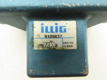 Illig 9109837 3 Way Pneumatic Air Valve 24V AC/DC Pilot  Vac - 145psi 1-1/2" NPT