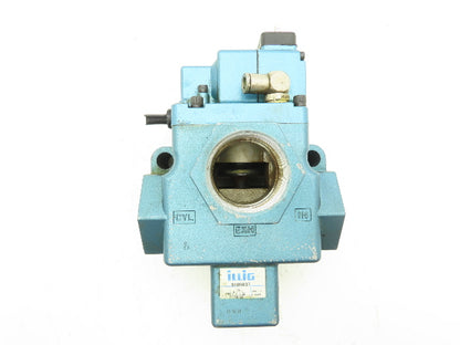 Illig 9109837 3 Way Pneumatic Air Valve 24V AC/DC Pilot  Vac - 145psi 1-1/2" NPT