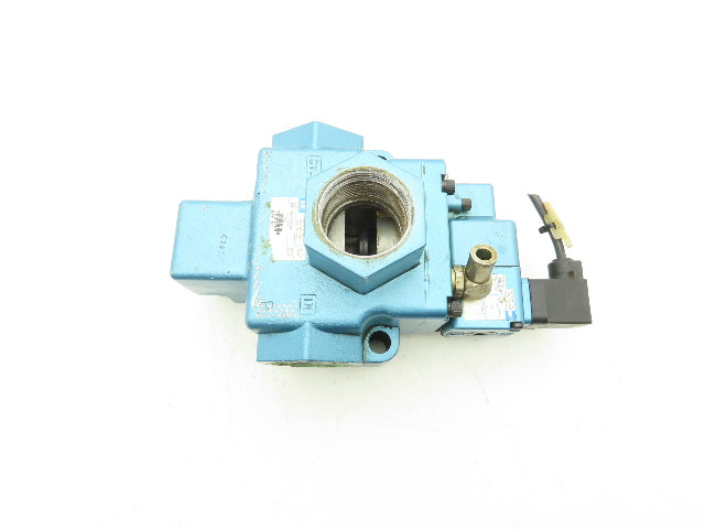 Mac 58D-36-611JA 3 Way Pneumatic Air Valve Pilot 24V AC/DC 25-150psi 1-1/2" FNPT