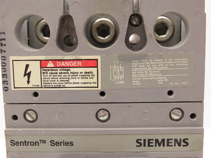 Siemens Sentron FXD63B150 Circuit Breaker 150A 3-Pole 600V Molded Case