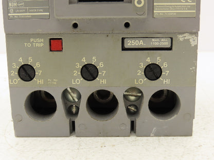 Siemens Sentron FXD63B250 Circuit Breaker 250A 3-Pole 600V Molded Case