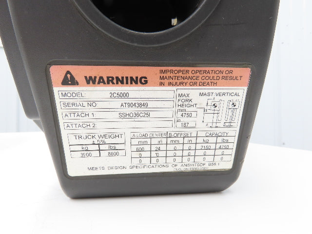 Caterpillar Forklift Dash Plastic Shroud Cover Center Removed From 2C5000