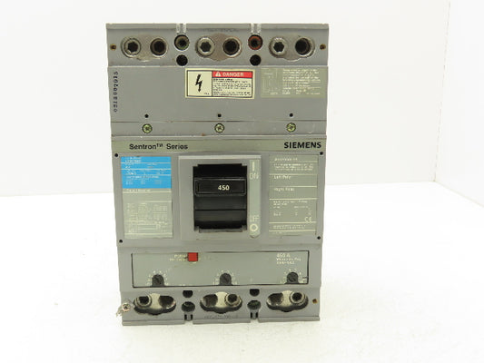 Siemens Sentron LXD63B450 Circuit Breaker 450A 3-Pole 600V 3PH Molded Case