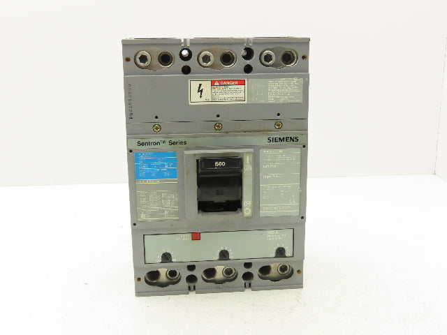 Siemens Sentron LXD63B500 Circuit Breaker 500A 3-Pole 600V 3PH Molded Case