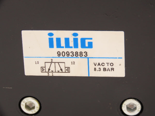 Illig 9093883 Piloted Pneumatic 3/2 Way Valve High Flow Piloted 1" NPT