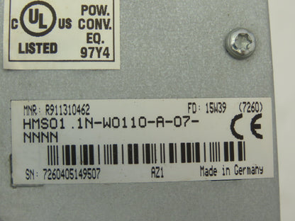 Rexroth HMS01.1N-W0110-A-07-NNNN IndraDrive M Modular Inverter Drive Unit