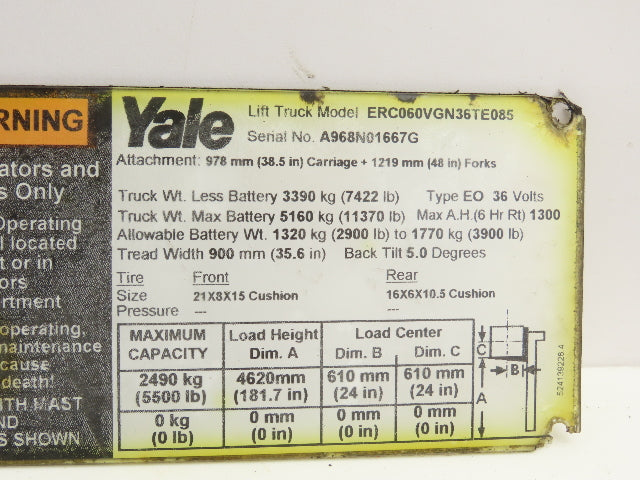 Danaher 83Y05271A AC SuperDrive Forklift Motor Controller 36V Off ERC060VGN36