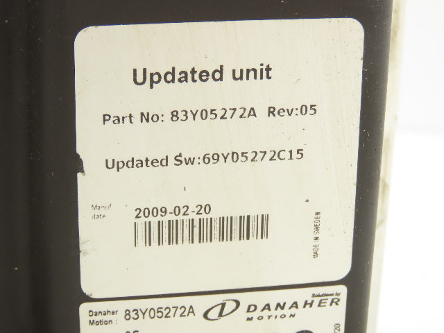 Danaher 83Y05272A AC SuperDrive Forklift Motor Controller 36V Off ERC060VGN36