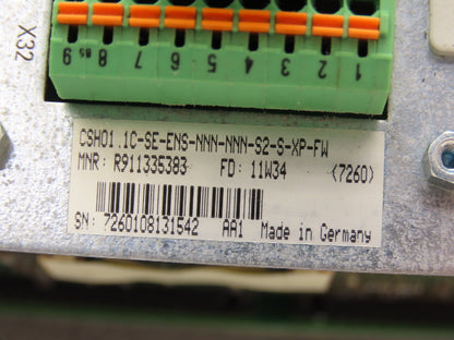 Rexroth CSH01.1C-SE-ENS-NNN-NNN-S2-S-XP-FW SERCOS Servo Controller Interface