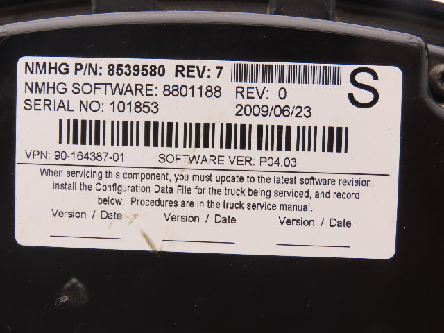 Yale 8539580 Forklift Display Controller Module W/Key Off ERC060VGN36TE READ