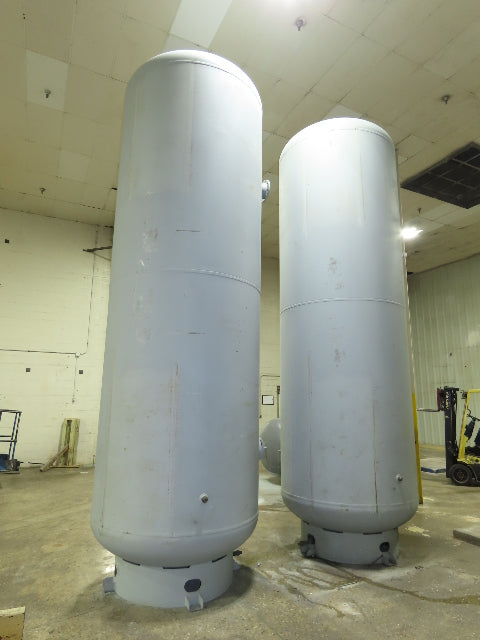 3000 Gallon Vertical Compressed Air Receiver Tank 137psi 66"x 18' 2"H