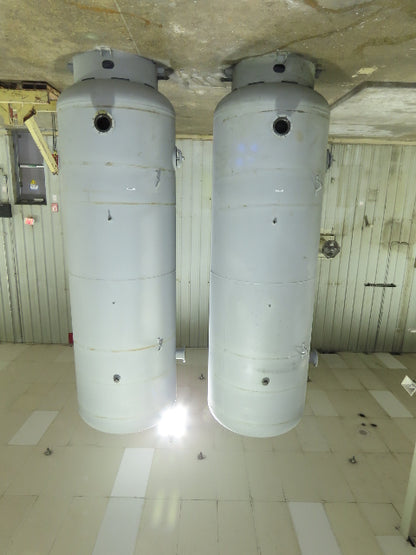 3000 Gallon Vertical Compressed Air Receiver Tank 137psi 66"x 18' 2"H