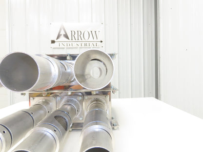 AEC ACS 6-Port Distribution Take-Off Box Bulk Material Conveying Square Flange
