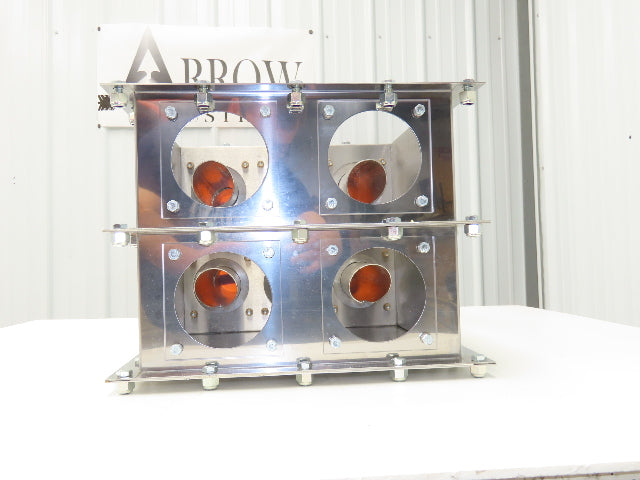 AEC ACS 6-Port Distribution Take-Off Box Bulk Material Conveying Square Flange