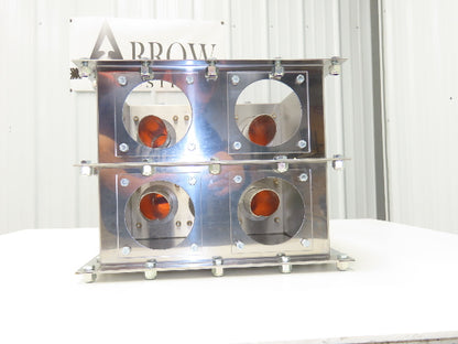 AEC ACS 6-Port Distribution Take-Off Box Bulk Material Conveying Square Flange