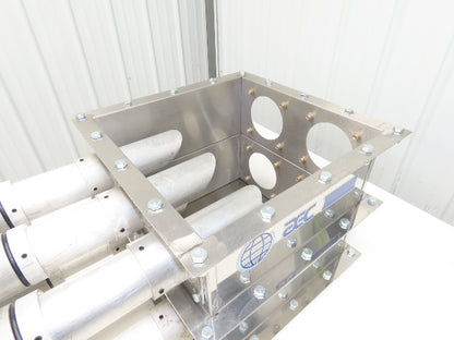 AEC ACS 6-Port Distribution Take-Off Box Bulk Material Conveying Square Flange