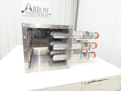 AEC ACS 6-Port Distribution Take-Off Box Bulk Material Conveying Square Flange