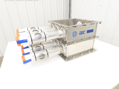 AEC ACS 6-Port Distribution Take-Off Box Bulk Material Conveying Square Flange