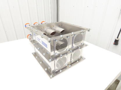 AEC ACS 6-Port Distribution Take-Off Box Bulk Material Conveying Square Flange