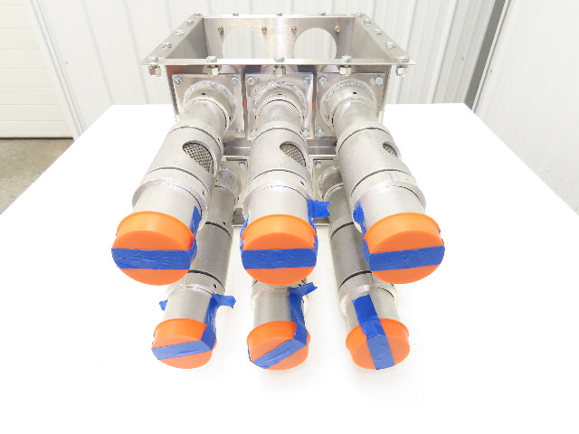 AEC ACS 6-Port Distribution Take-Off Box Bulk Material Conveying Square Flange