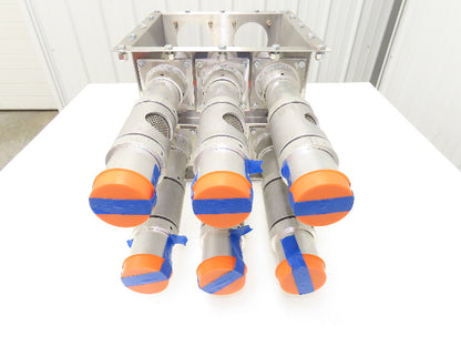 AEC ACS 6-Port Distribution Take-Off Box Bulk Material Conveying Square Flange