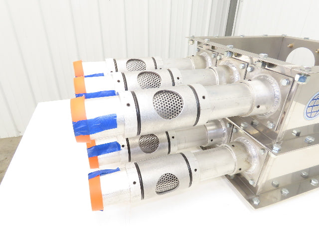 AEC ACS 6-Port Distribution Take-Off Box Bulk Material Conveying Square Flange