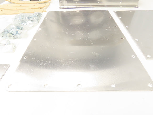 6-Port Distribution Take-Off Box Bulk Material Conveying 16"Sq Flange 2.5" Tubes